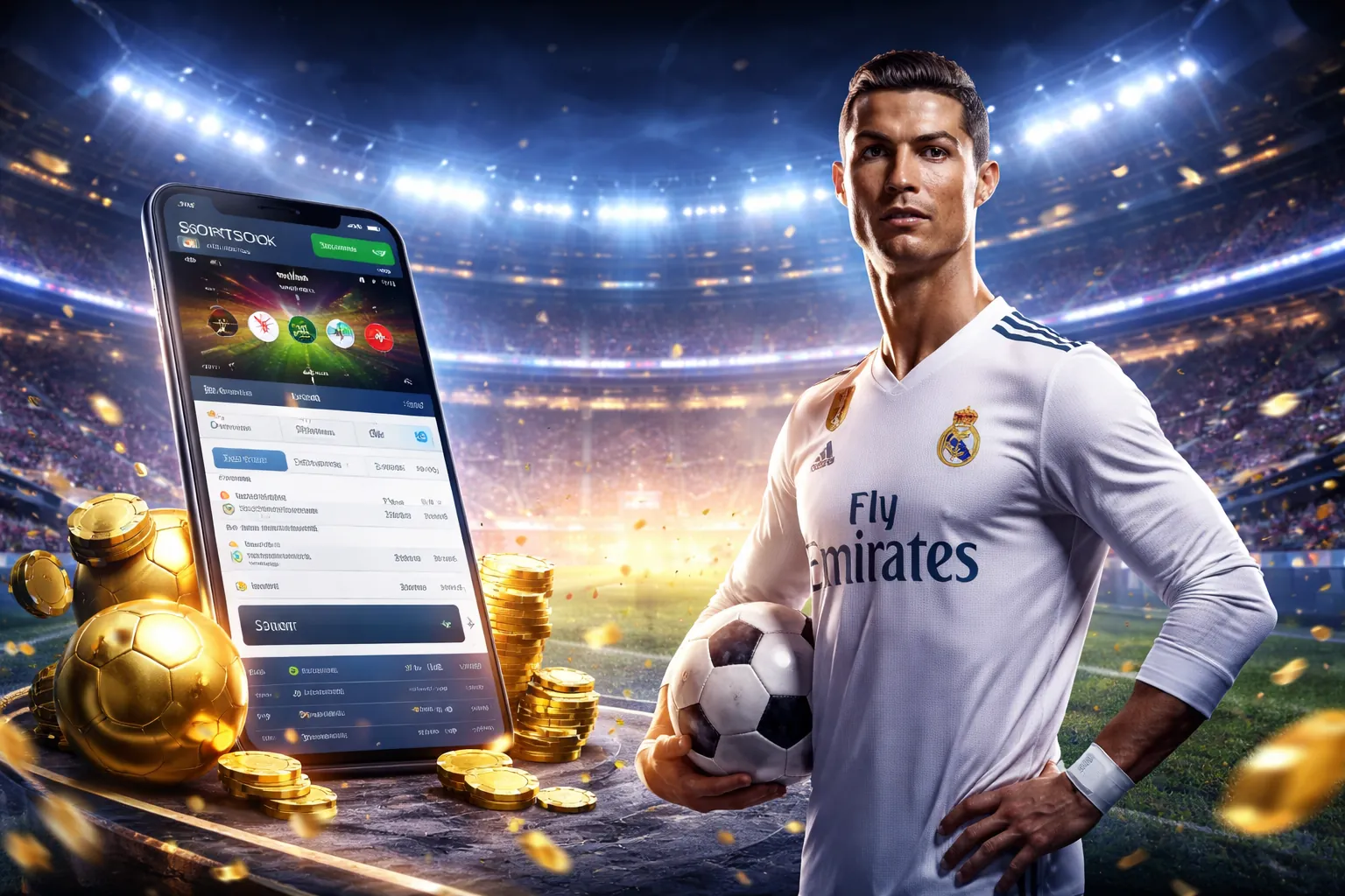 Hình ảnh nền Mostbet với các trò chơi cá cược sôi động